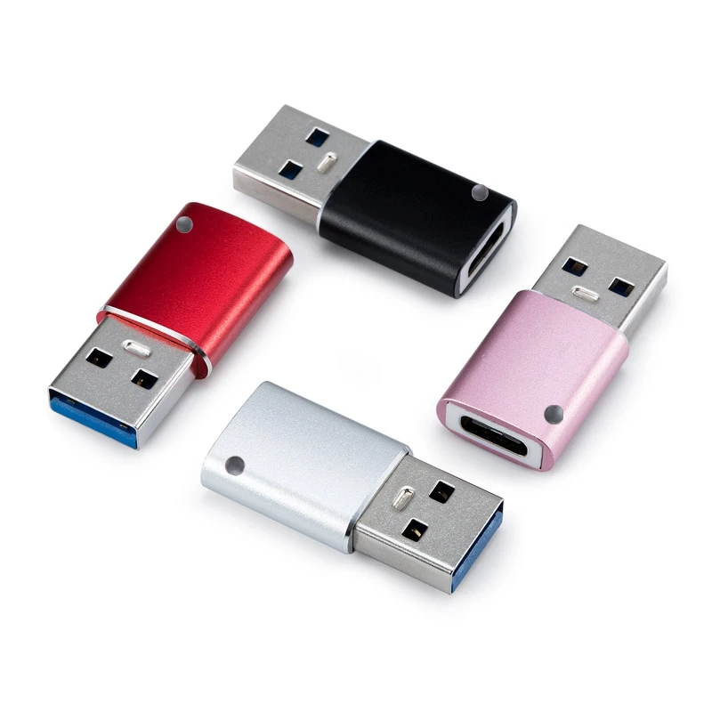 

Anti-lost Type C female USB C to USB3.1 male adapter Type-c adapter high-gloss aluminum shell USB adapter