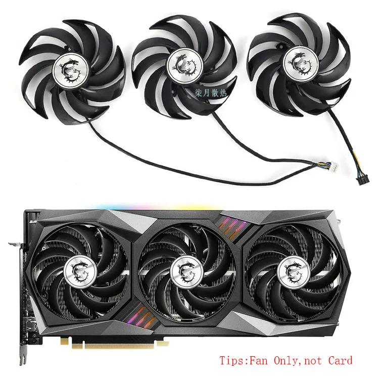 90MM GPU Graphics Cards Cooler Fan Replacement For GeForce RTX 3060 3070 3080 3090 3060Ti 3070TI GAMING X TRIO Video Card