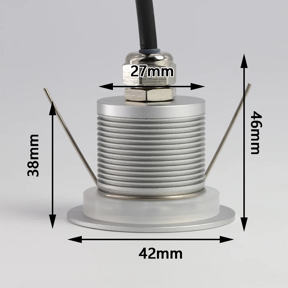 Imagem -03 - Prova Dip67 Água Led Recesso Luz de Parede 1w 1224v Lâmpada do Corredor ao ar Livre Embutido Escadas Lâmpada de Parede para Jardim Escada Iluminação Doméstica Ip67 à