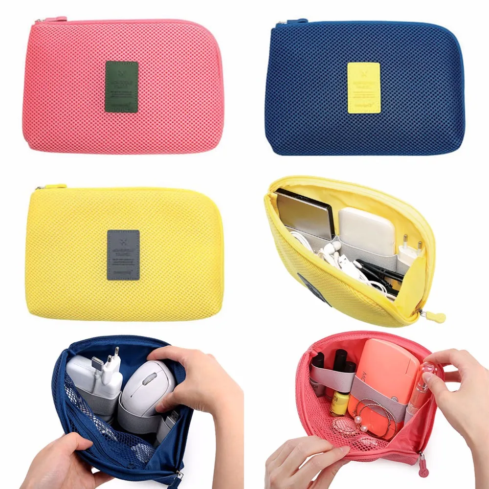 

Travel Data Cable Charger Storage Bag Mobile Power Pack Pouch Bag