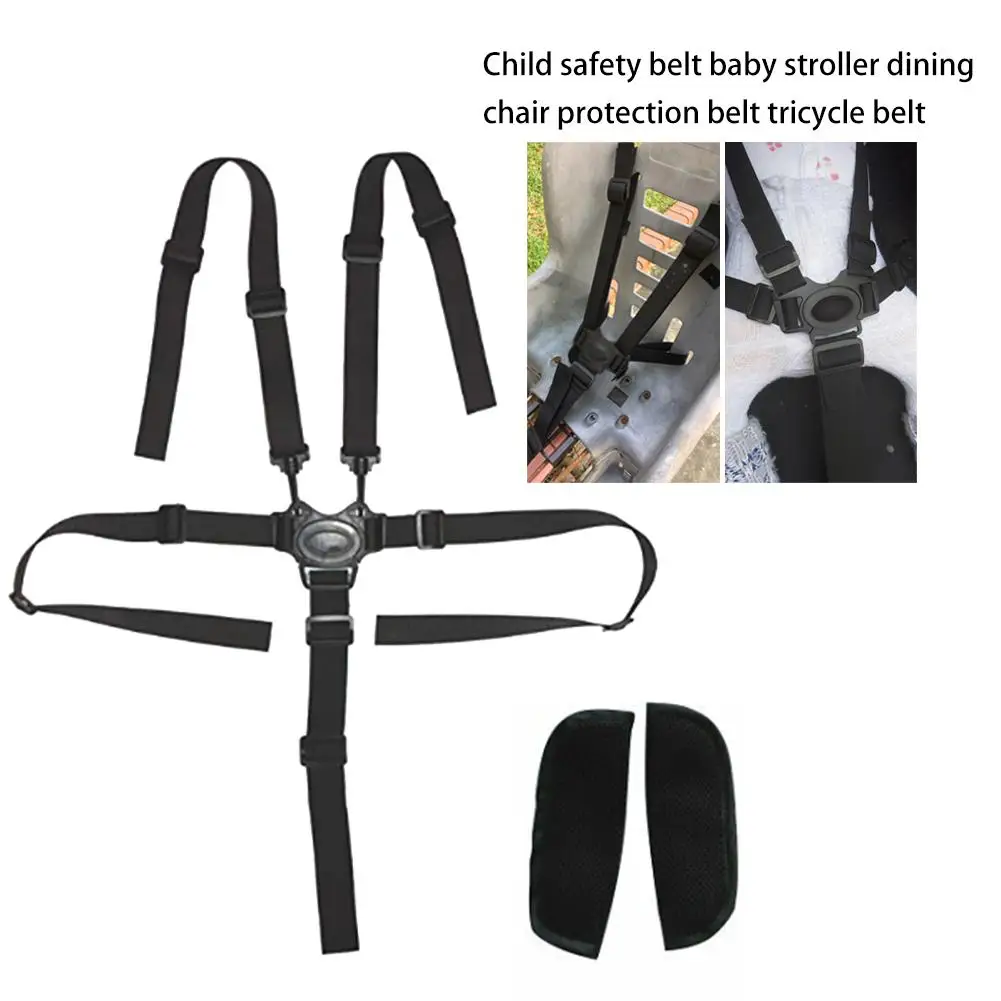 Universal Baby Child Five-point Chair Safety Straps Carriage Belt Harness Seat Belts For Stroller High Chair Safe Protection