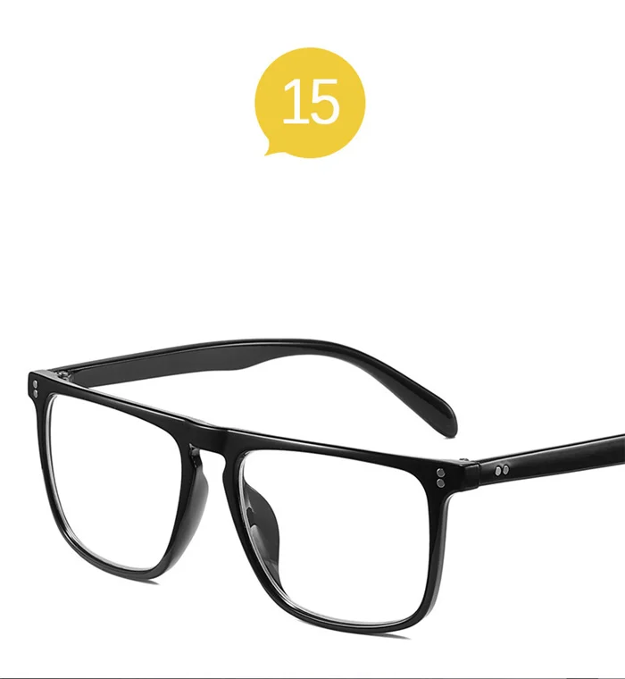 Blaulichtblockierende quadratische Myopie-Brille, fertig, Unisex, Retro, schwarzer Rahmen, verschreibungspflichtige Brille für Studenten, 0–0,5–0,75 bis –6,0 – Detail 4