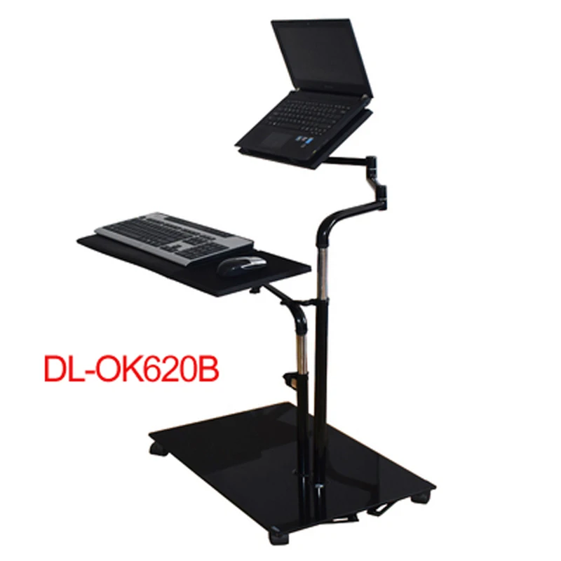 DL OK620 Bedside Moving Laptop Stand Adjustable Sofa Computer Holder Mount +Keyboard Holder Rotating Laptop Table Lapdes