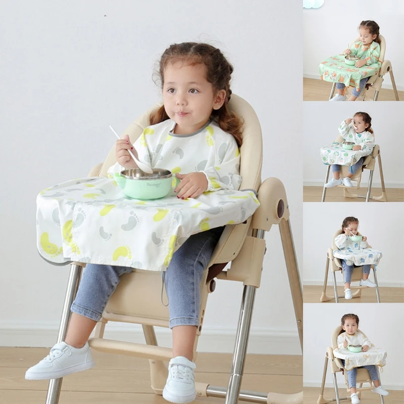 2024 New Newborn Bib Table Cover Baby Dining Chair Gown Waterproof Antifouling Burp Apron