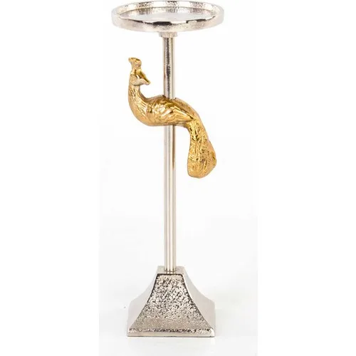 Euro Flora Metal Candle Holder peacock 9x25,5 cm