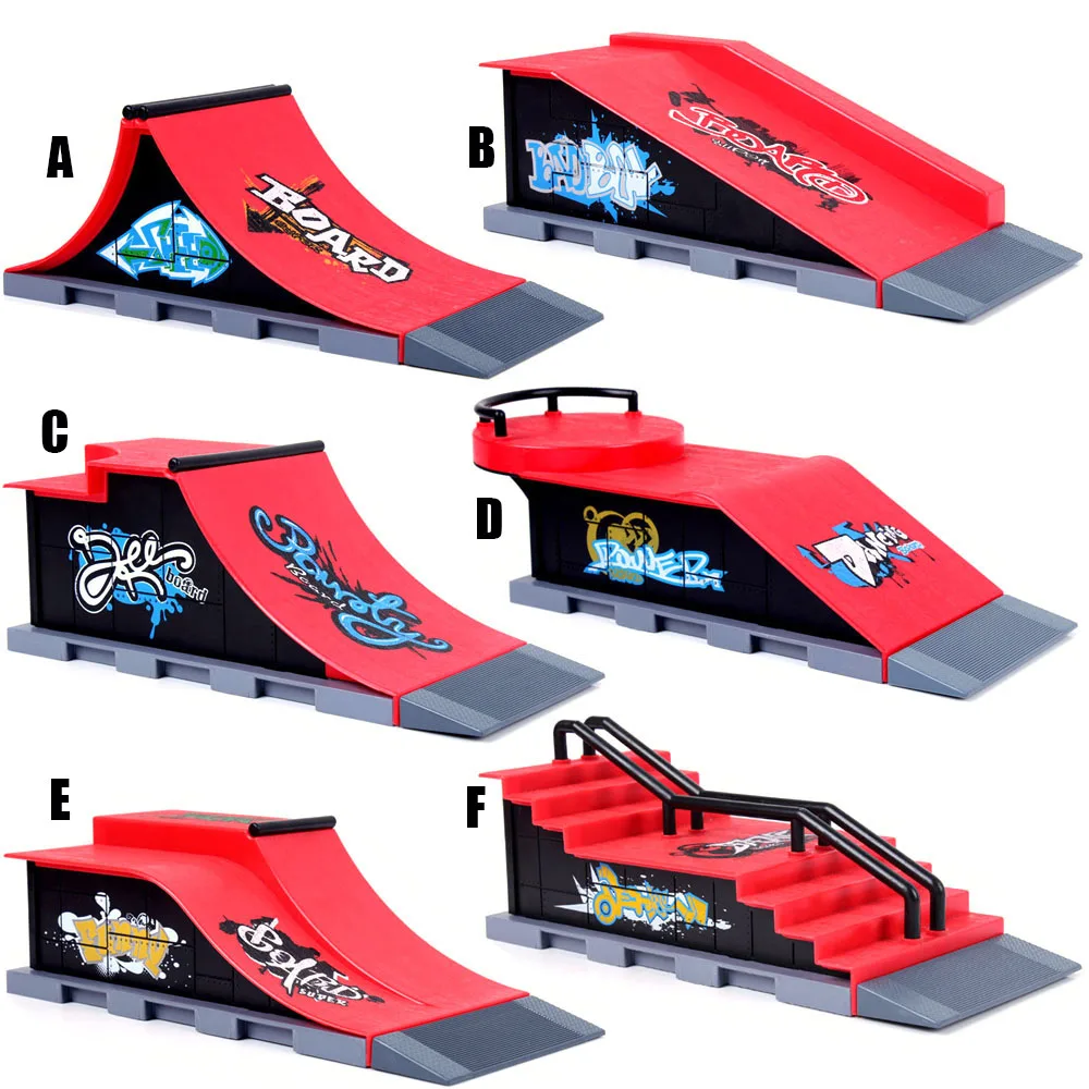 Toy Finger Skateboard Skatepark  Venue Combination Toys Skateboarders Ramp Track Educational Toy Set For Boy Birthday Gifts