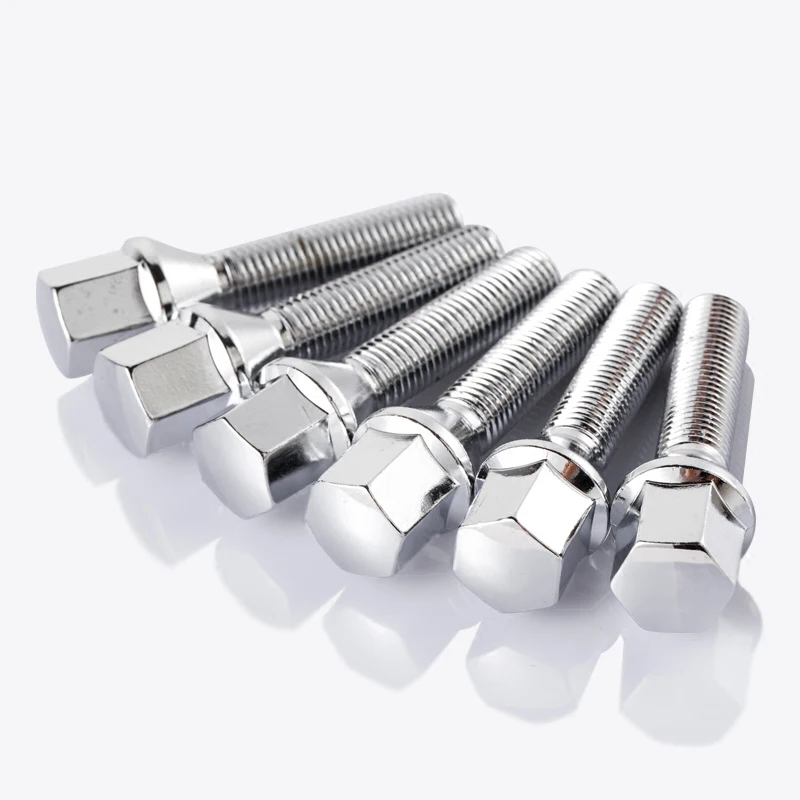 5PCS M14x1.5/14x1.25 Alloy Wheel Bolts Nut Tire Lug Nut Stud Screws For Volkswagen Audi BMW E36 E60 E90