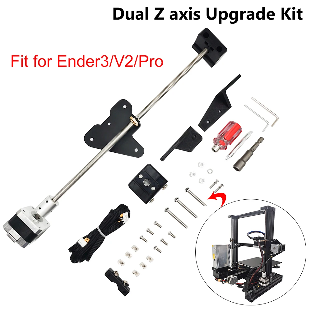 

BIQU Dual Z axis Upgrade Kit 3D Printer Parts use with single stepper motor Dual Z Tension Pulley set For Ender 3 V2 ender3 pro