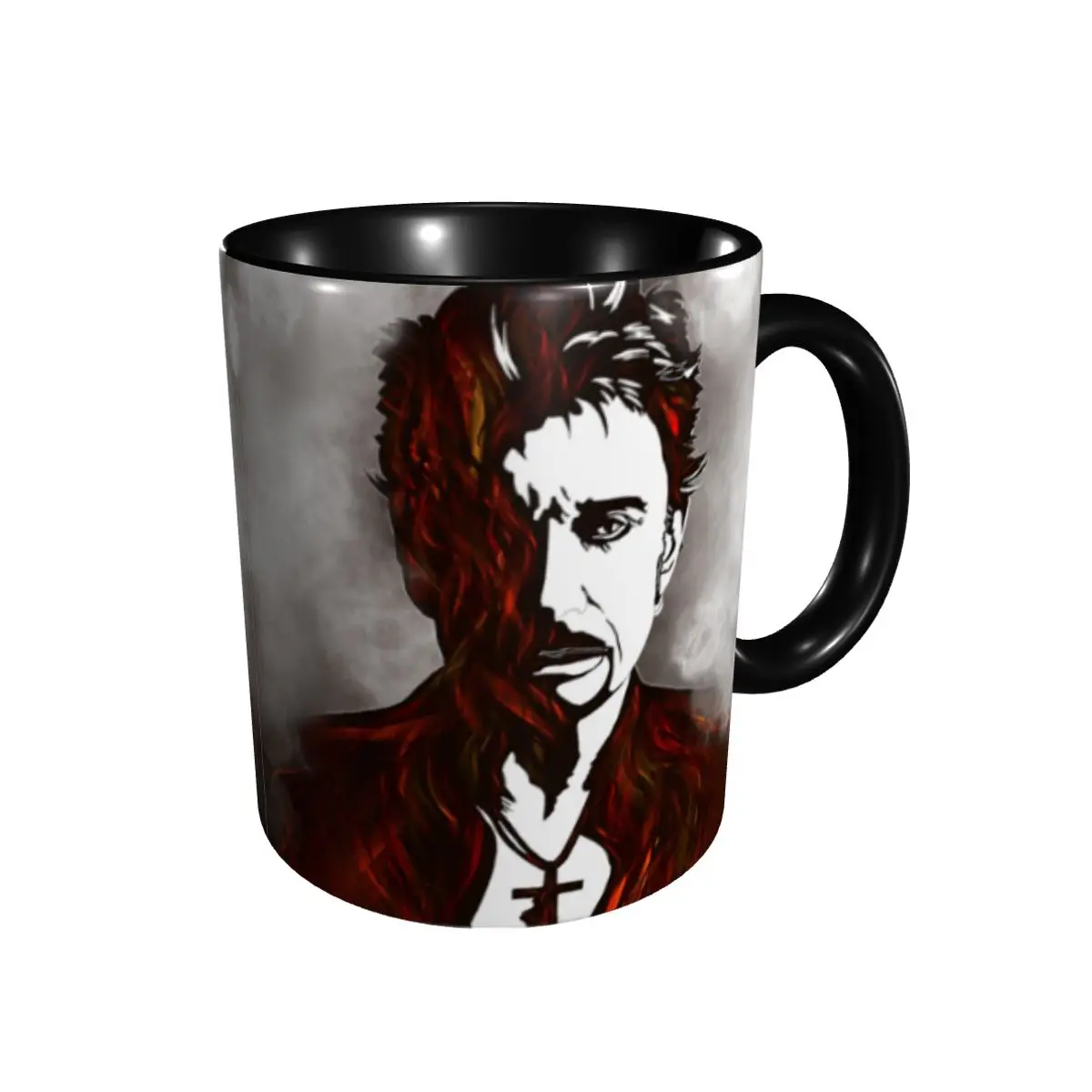 Promo Johnny And Hallyday Shower Curtain Mugs Funny Graphic Cups Mugs Print Funny Vintage R337 Case tea cups