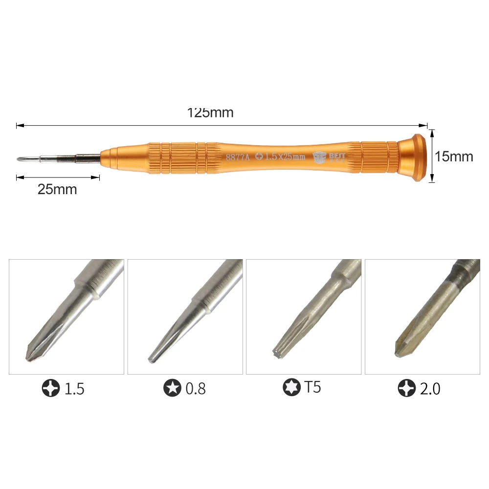 1Pc Precision Screwdriver  2.0mm 1.5mm Phillips Pentalobe 0.6Y for iPhone 7 Plus 8 X 11 Pro for Huawei Android Phone Repair Tool