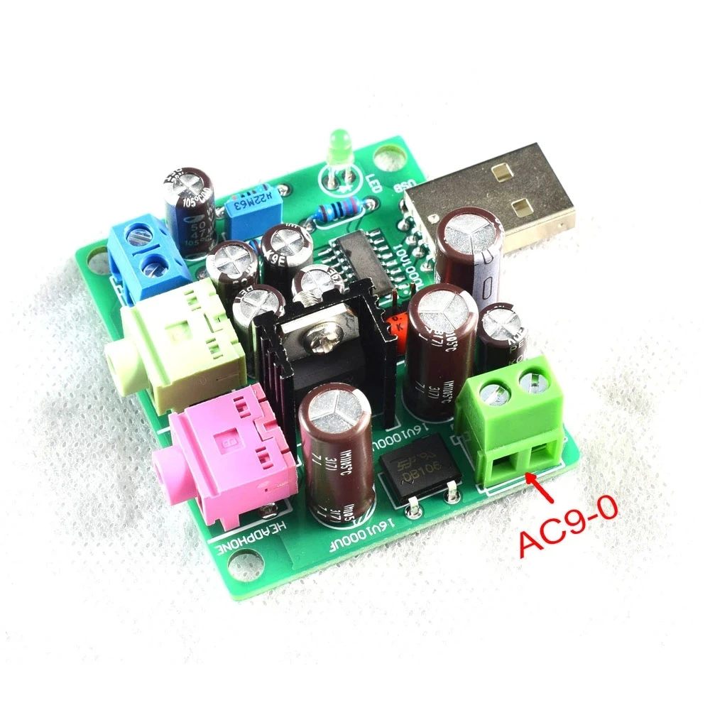 MINI-USB Sound Card DAC AC 7-15V Can be Connected to Ordinary Microphones