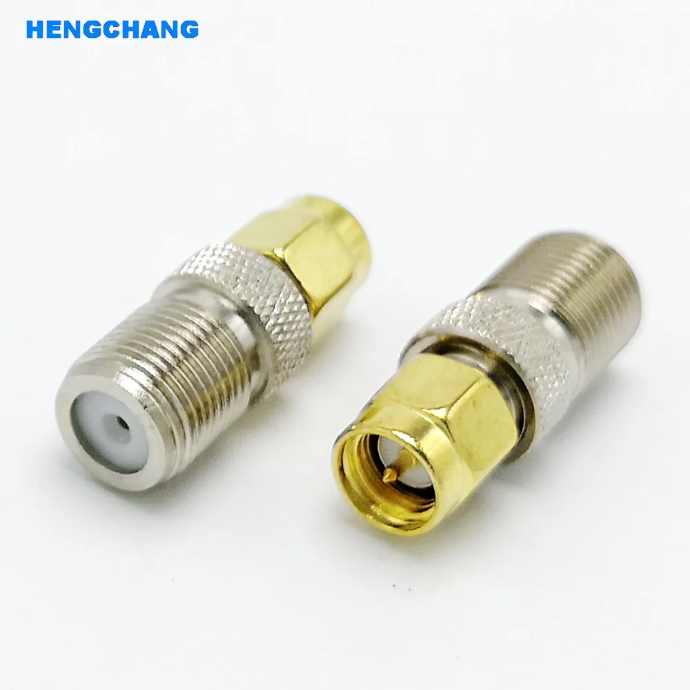 F Type Connector To SMA Straight RF Coaxial Adapter F Connector Female To SMA Male Convertor 1Pcs