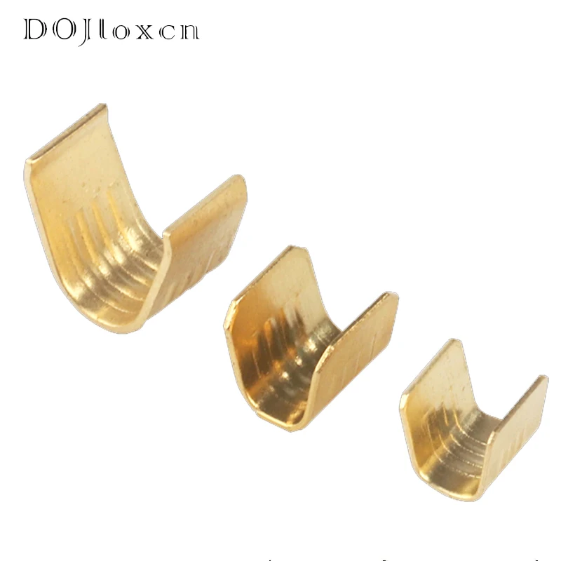 

50/100/200/500/Pcs Lot U-Shaped Crimping Terminal H62 Brass Wire Buckle Poly Wire Nose Wire Connector 454TABC 0.2-10mm2