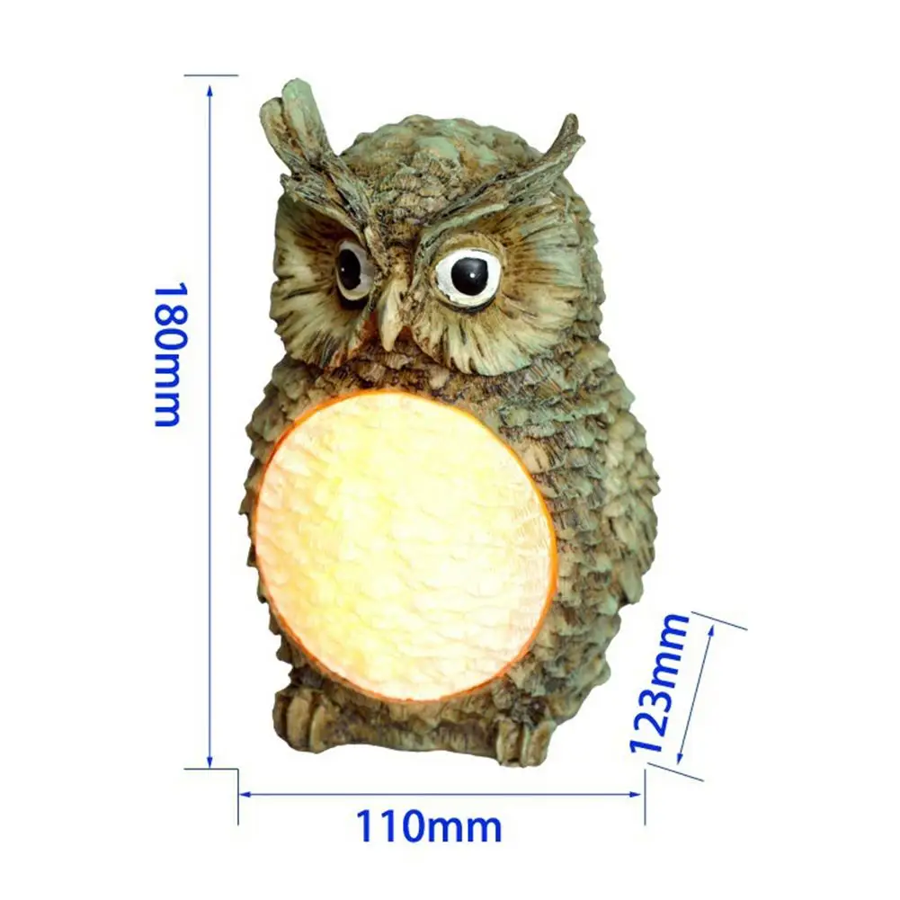 البومة ضوء الشمس مع لوحة LED الشمسية وهمية البومة مقاوم للماء مصابيح حديقة الشمسية البومة حلية الحيوان الطيور في الهواء الطلق ساحة حديقة مصابيح