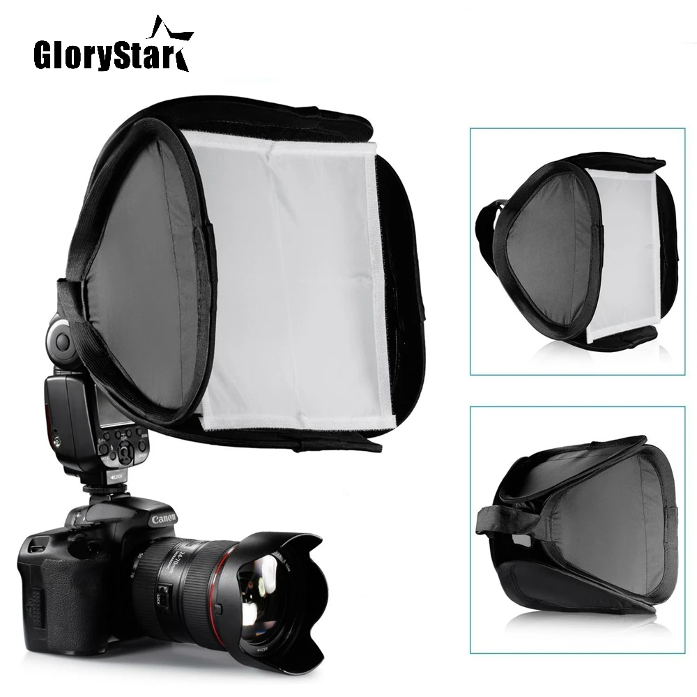 

23cmx23cm Universal Portable Flash Softbox Diffuser for 580EX 430EX 600EX Canon Nikon Pentax Camera Studio Light Accessory