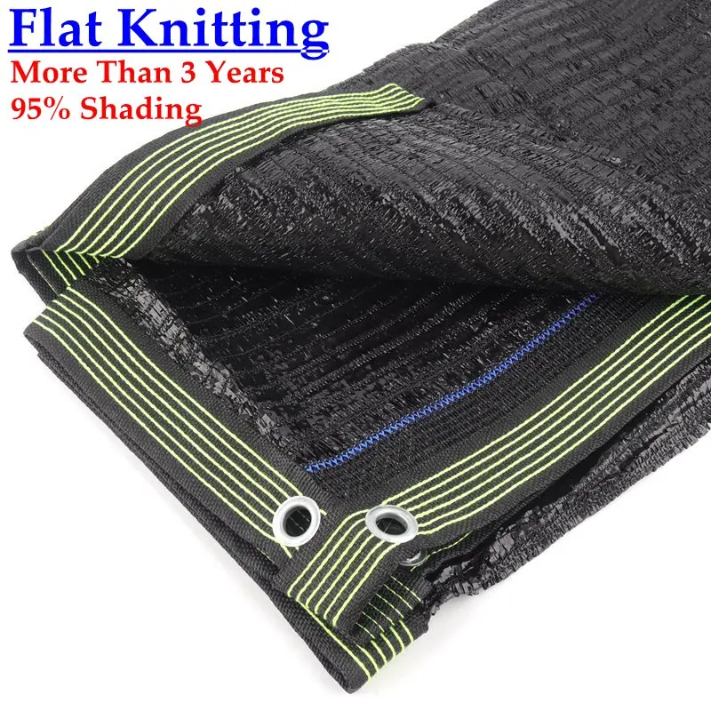 95% Shading Black Flat Knitting Garden Anti-UV Sun Shade Net Anti Aging Shading Cloth Plants Sun Shelter