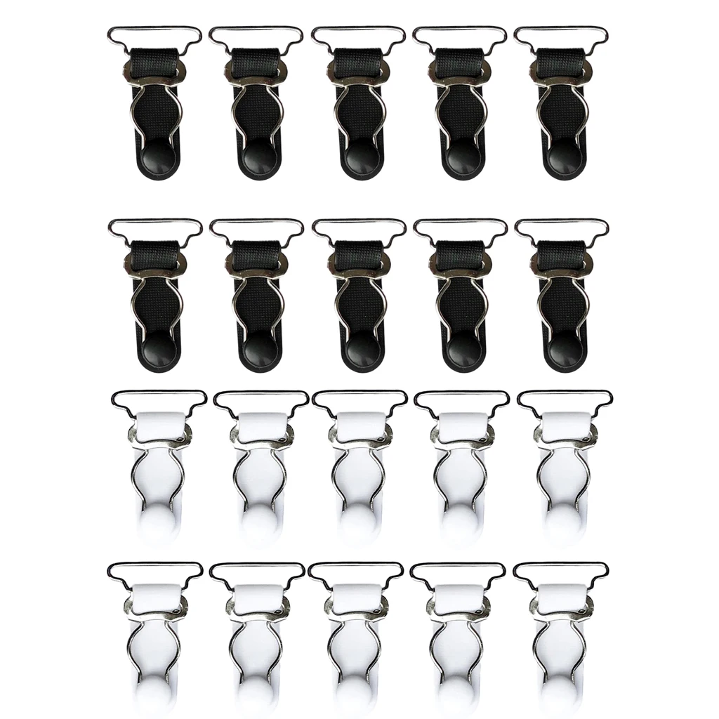 10PCS Womens Leg Garter Straps Thigh High Stockings Suspender Belt Metal Clips Leg Harness Garter Belt Clips Accessories