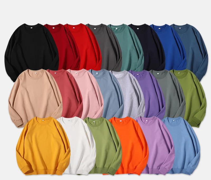 Spring Autumn Womens Sweatshirt 2026 O-neck Solid Harajuku Pullovers Multicolor Casual Cotton Woman Sweatshirts Knit Streetwear