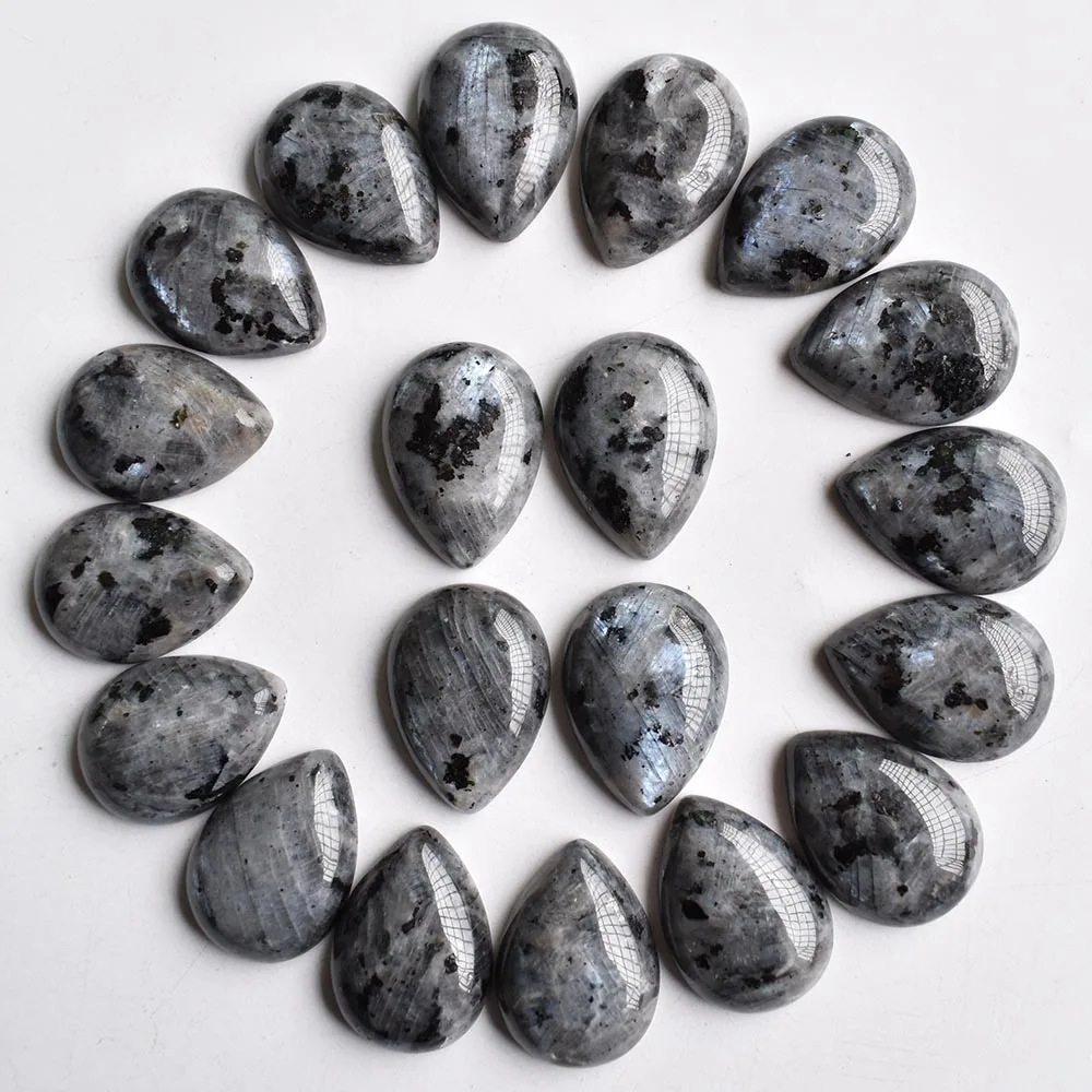 Kostenloser Versand 20 Stück/Lot Großhandel 25x18x6mm verschiedene Naturstein-Tropfenperlen CAB CABOCHON für DIY-Schmuckzubehör – Detail 17