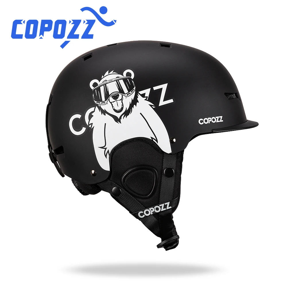 COPOZZ New Ski helmet Cartoons Half-covered Anti-impact Safety Helmet Cycling Ski Snowboard Sports Helmet For  and Kids