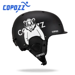 COPOZZ Neuer Skihelm Cartoons Halbbedeckter Anti-Schlag-Schutzhelm Radfahren Ski Snowboard Sporthelm für Erwachsene und Kinder