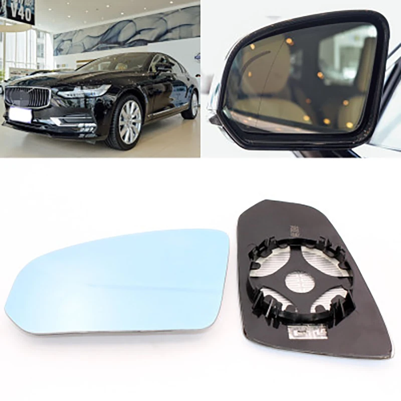 

Large Vision Car Blue Side Rearview Mirror Glare Proof LED Lamp Heated Turn Single for Volvo S90 2010-2020