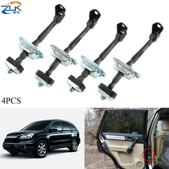 ZUK 4PCS 자동차 도어 체크 스트랩 암 힌지 스토퍼 도어 검사기 혼다 CR-V CRV 2007 2008 2009 2010 2011 전면 후면 왼쪽 오른쪽
