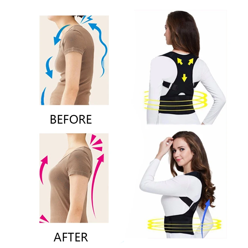 Back-Belt Adult Magnetic Posture Corrector Adjustable Correction Waist Trainer Shoulder Lumbar Brace Spine Support Straight Belt