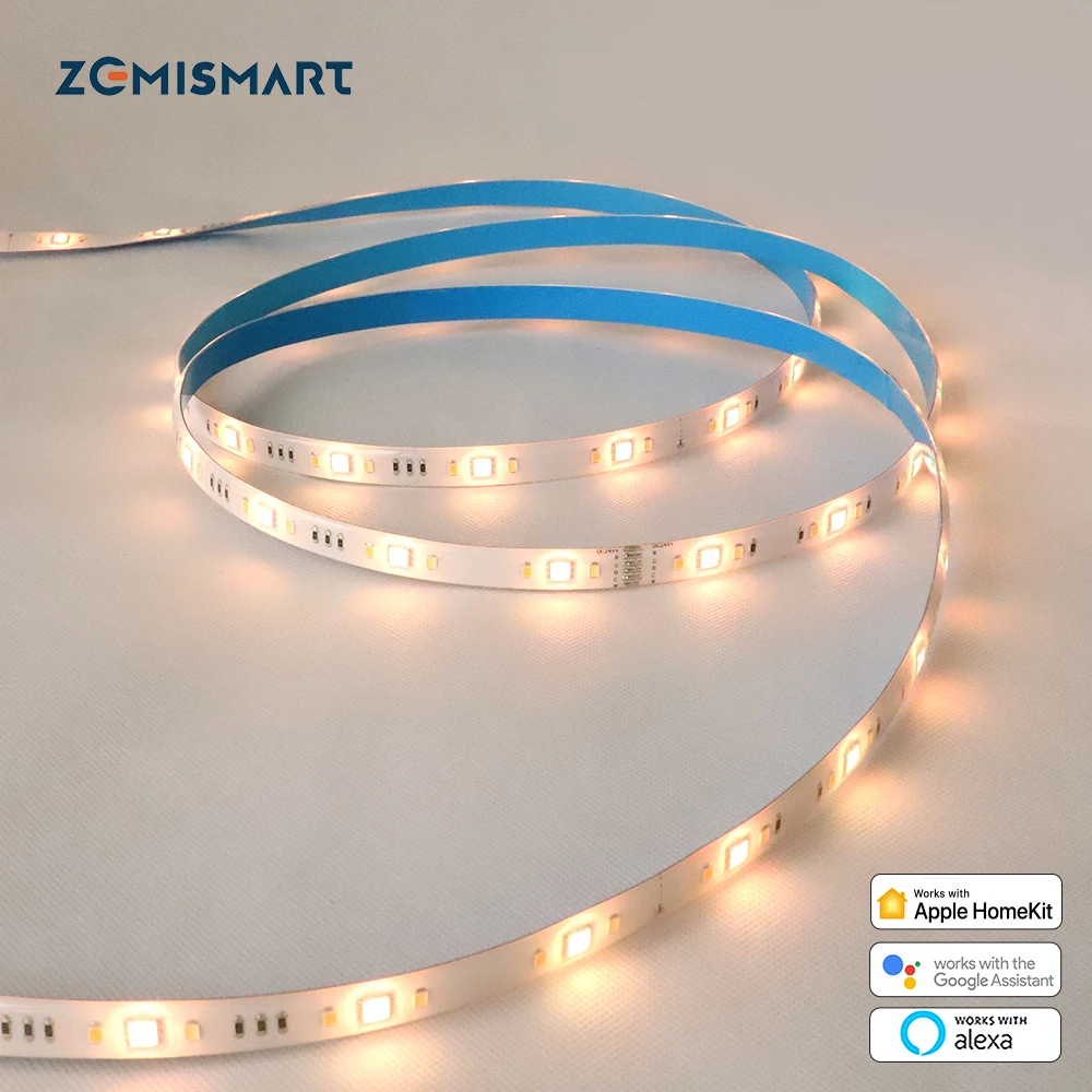 Zemismart Tuya Zigbee Driver with 5M 10M LED Light Strip RGBW Light Belt Work with Homekit via ZMHK-01 Hub