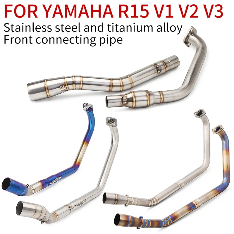 Suitable for Yamaha refitting r15v2 yzf-r15v3 V1 front half back pressure exhaust pipe refitting sports car sound