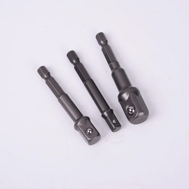 3個クロームバナジウム鋼ソケットアダプタセット六角シャンク1/4 "3/8" 1/2 "延長ドリルビットバーセットボール延長電源ツール