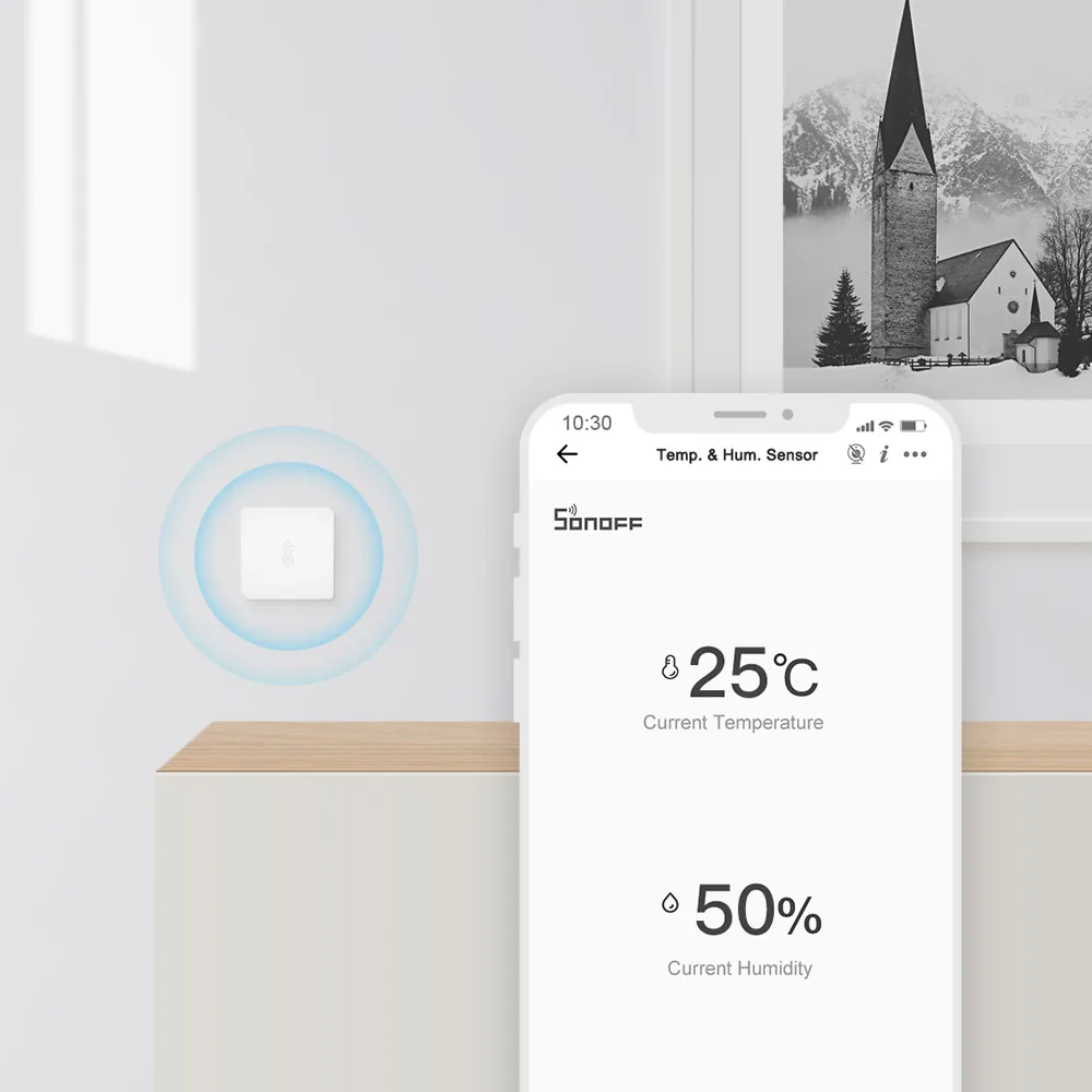 SONOFF SNZB-02 ZigBee Temperature And Humidity Sensor Real Time Low-battery notification WorksSONOFF ZigBee Bridge eWeLink APP