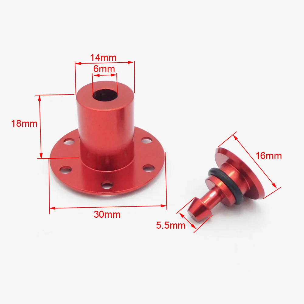 Aluminum Fuel Filler Pipe Tube Stopper Dot Line Plug Oil Connector Tank Lid Cap Cover Parts for Nitro Gasoline RC Airplane