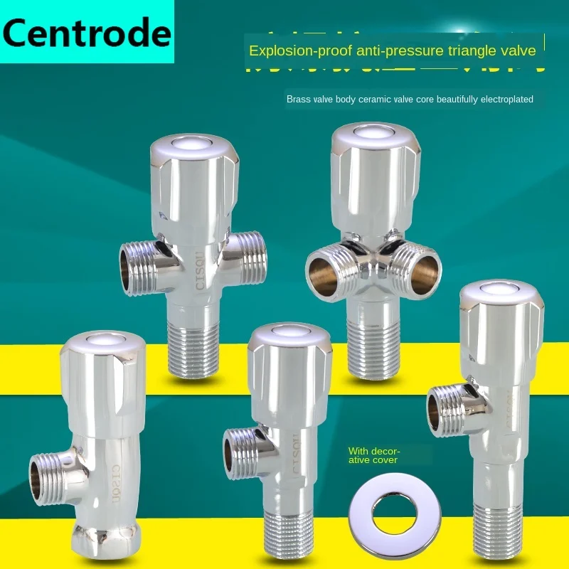 1/2 IN hot and cold water triangle valve water stop valve basin basin solar electric water heater switch eight valve