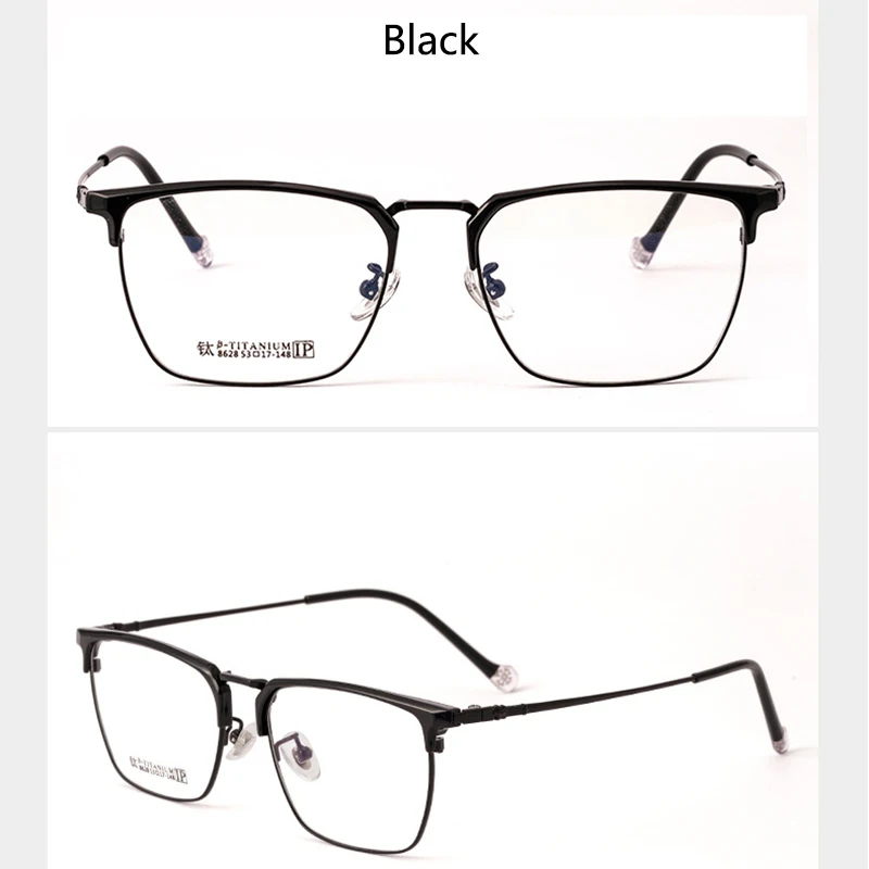 Titanium Myopia Glasses Photochromic Men Women Retro Ultralight Eyeglasses Half Frame Nearsighted Glasses Minus Diopter Glasses