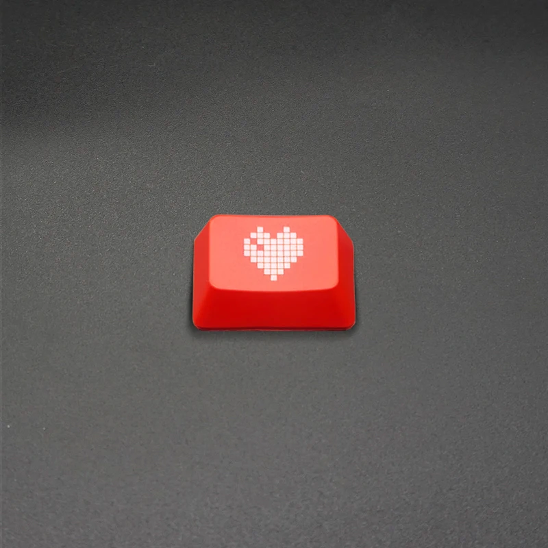 Teclas con personalidad Love Tab para interruptor Cherry MX, eje cruzado, barra roja y negra, Teclado mecánico con símbolo, retroiluminación ABS