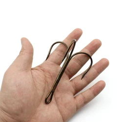 20pc Oversized 12/0 14/0 3 way swivel three anchors treble hook triple hook naked barbed hook pike fishing tackle Umbrella Rigs