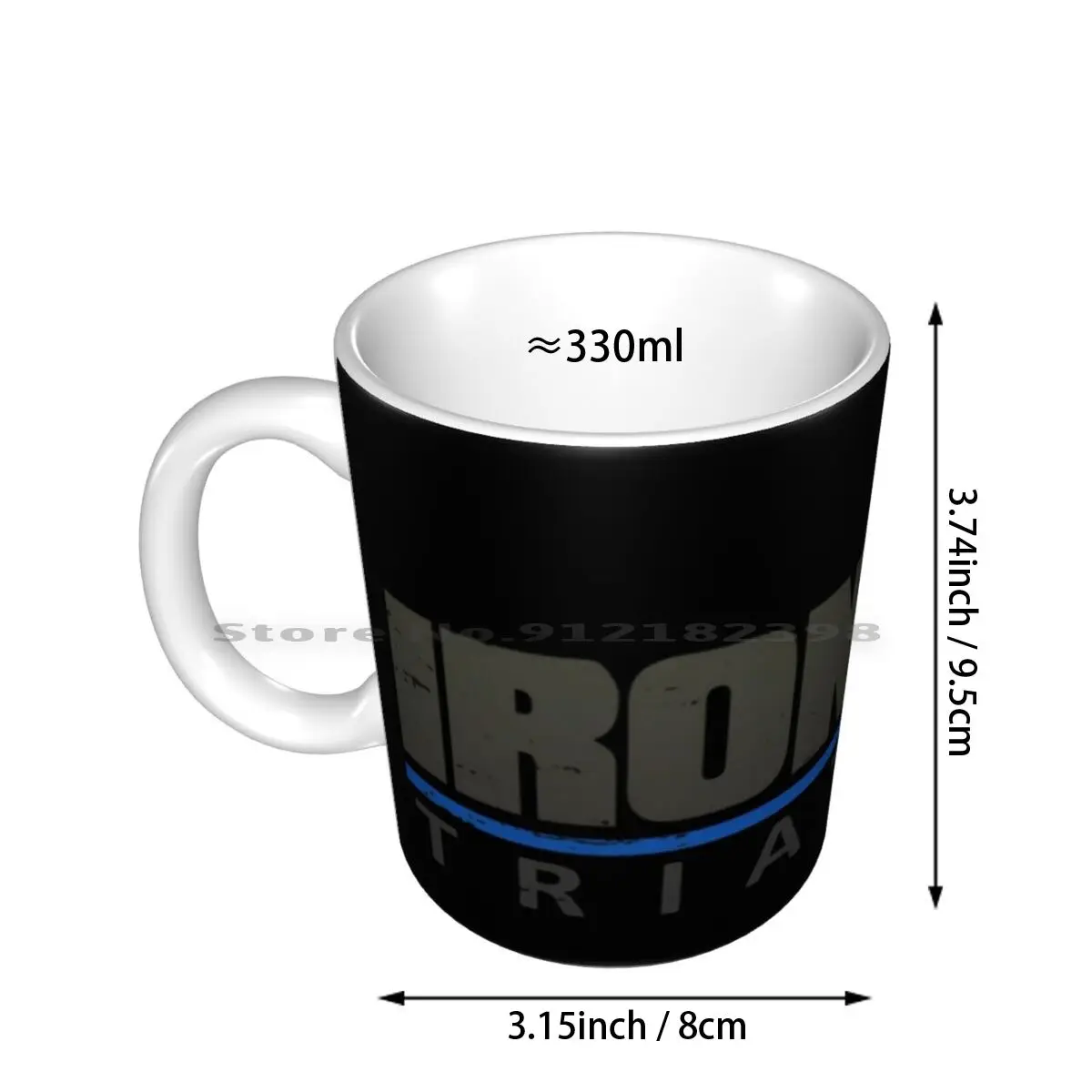 Triathlon Ceramic Mugs Coffee Cups Milk Tea Mug Running Race Marathon Race Sports Competitions Sports Athletes Triathlon Race