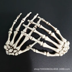 1 Pair Halloween Decoration Realistic Life Size Skeleton Hands Plastic Fake Human Hand Bone Zombie Party Terror Scary Props