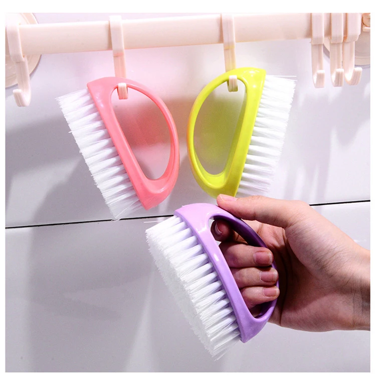 Bunte Reinigungsbürste für den Haushalt, Hausarbeit, multifunktionales Reinigungswerkzeug, eiförmig, langlebig, weich, für Badezimmer, Schuh, Kleidung – Detail 3