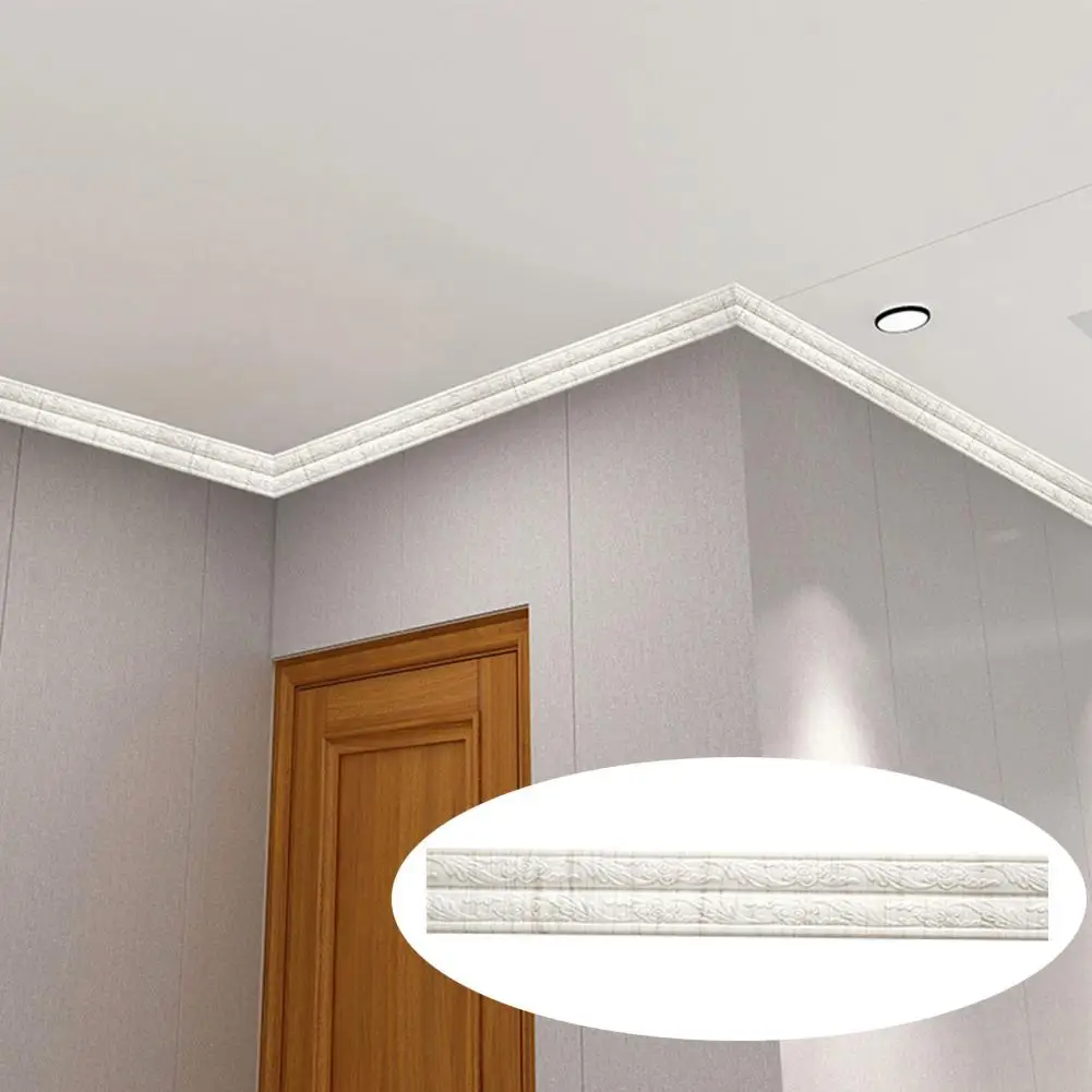 Delicate Self Adhesive 8 Colors Caulk Trim Ceiling Cornice Skirt Wall Corner Protector Corner Guard Wall Corner Guard