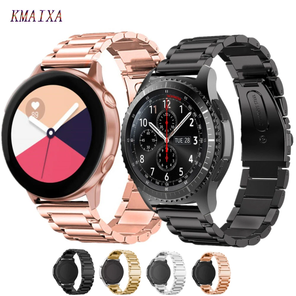 

Ремешок из нержавеющей стали для наручных часов, браслет для Samsung Galaxy watch 3/Active 2/46 мм/42 мм Gear S3 Frontier Huawei watch GT 2 pro, 20 мм/22 мм