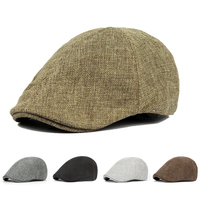 New Men's Solid Berets Hat Golf Driving Sun Flat Diablement Fort Gatsby Hat for Women Ivy Hat Summer Breathable Cabbie Newsboy