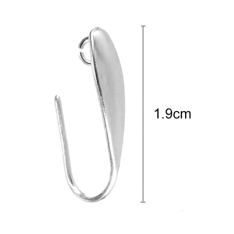 20pcs/set Stainless Steel Simple Ear Hook Earring DIY Jewelry Findings Making Accessories Gold/Steel Color