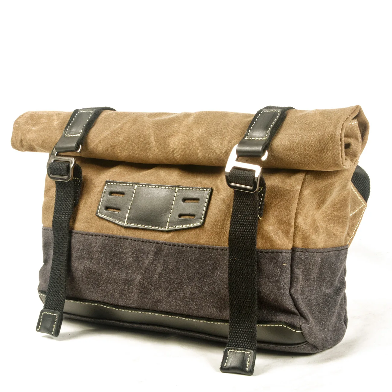 

Retro waxed canvas bicycle rack bag waterproof small messenger bag men's bicycle bag messenger bag