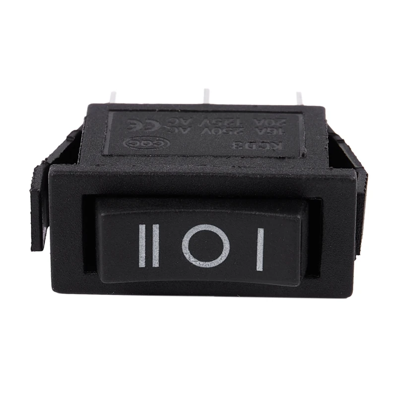 AC15A/250V 20A/125V 3 Pin SPDT ON-OFF-ON 3 Position Snap Rocker Switch