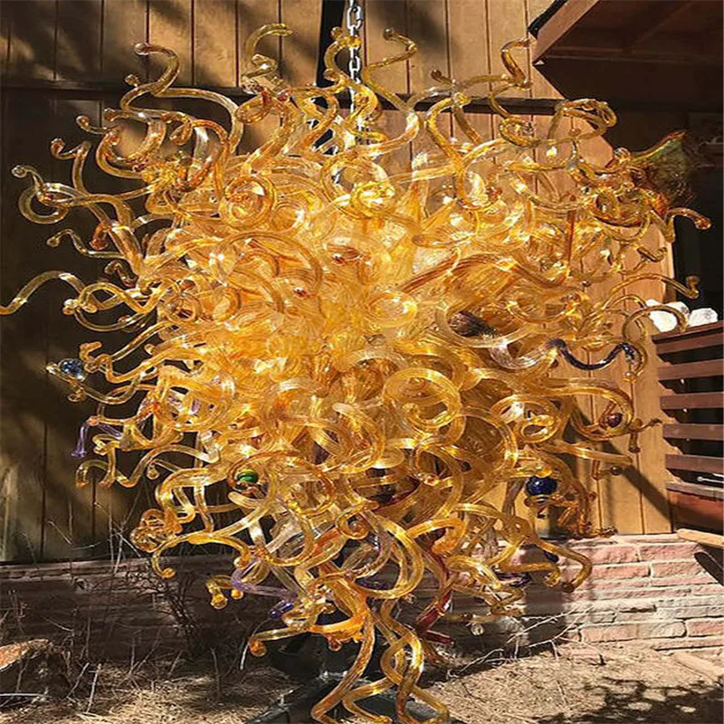 

Elegant Colorful Glass Lamp Modern Chandelier Parts Funky Glass Spiral Chandelier