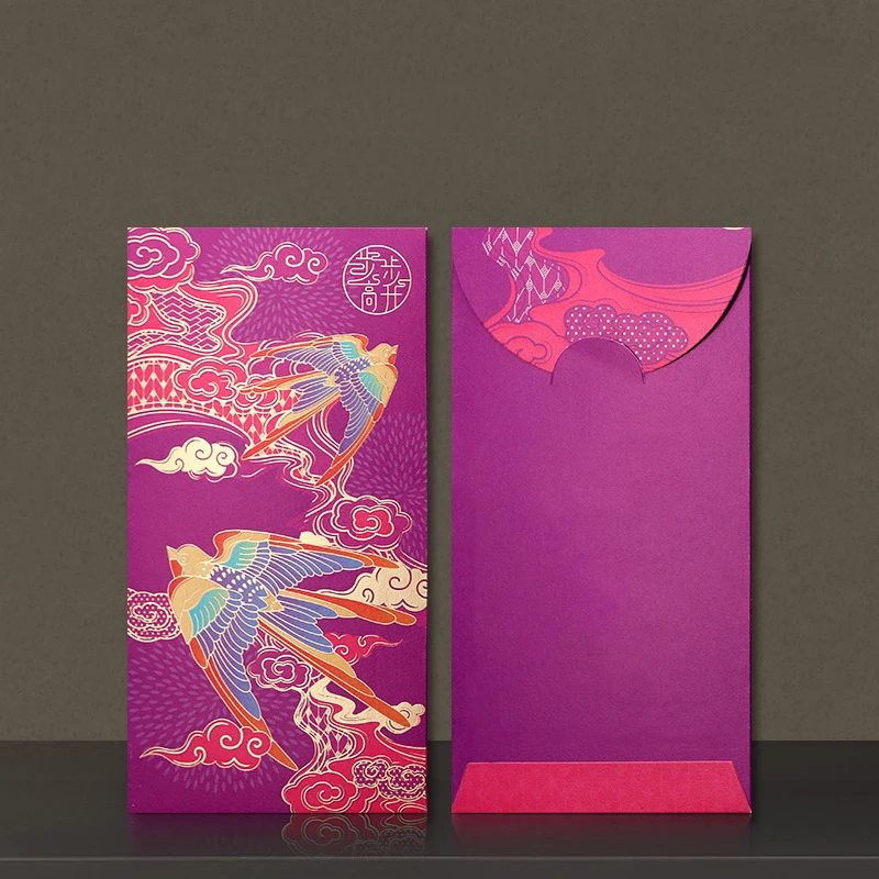 (48/6 pieces/lot) New Year Red Pocket Hot Stamping Creative Red Bag Spring Festival Marriage Birthday Red Envelopes