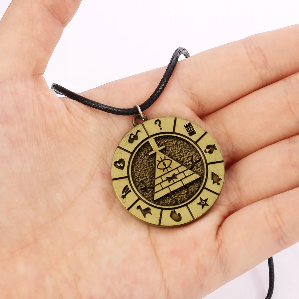 TV Jewelry Gravity Necklace Rope Chain Eye of Providence Necklaces & Pendants Women Men Charm Cipher Fall Time Clock Gifts