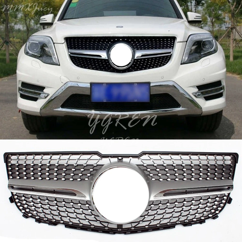 Black Front Upper Grille Fit For Mercedes Benz X204 GLK250 GLK300 GLK350 2013-2015